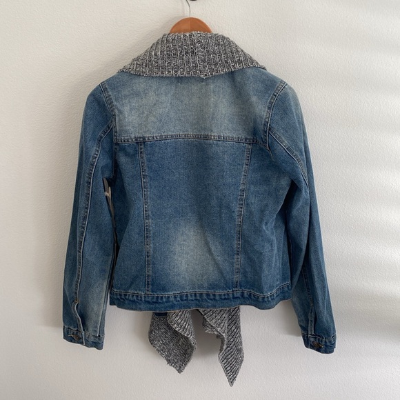 NWT scarf lined jean jacket - Picture 4 of 5